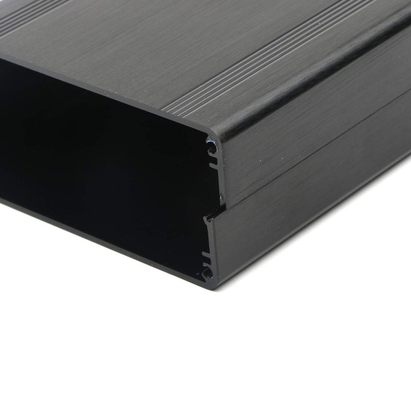 JIUWU Surface Drawing Split Aluminum Enclosure Project Box Electronic Enclosure Case for PCB Board DIY, 88x38x100mm (WHL), Black - Image 4